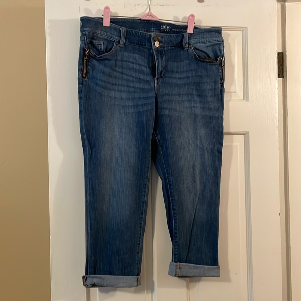 New York & Co cropped boyfriend jeans